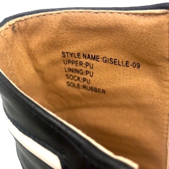 FRH Black/White Open-Toed Stilettos Size 6.5 - Picture 9 of 11